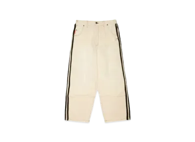 9090 Vintage Denim Track Pants "Off White"