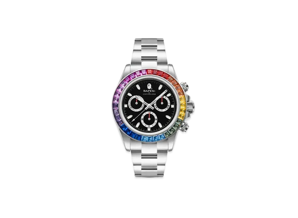 A BATHING APE Type 4 Bapex Crystal Stone "Silver"