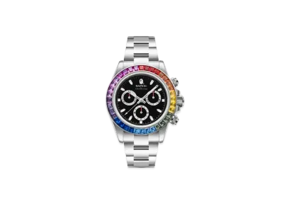 A BATHING APE Type 4 Bapex Crystal Stone "Silver"