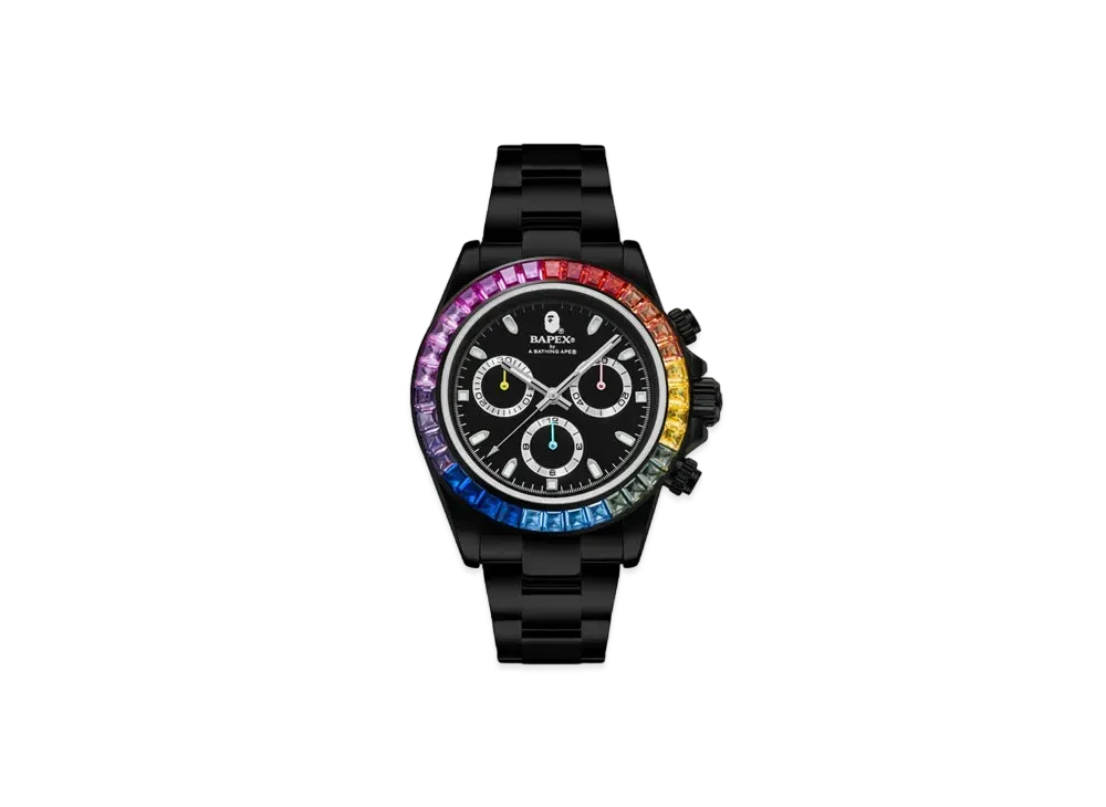 A BATHING APE Type 4 Bapex Crystal Stone "Black"