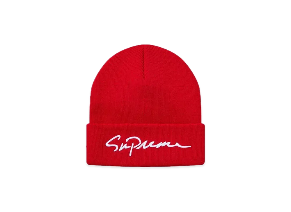 Supreme Classic Script Beanie "Red"