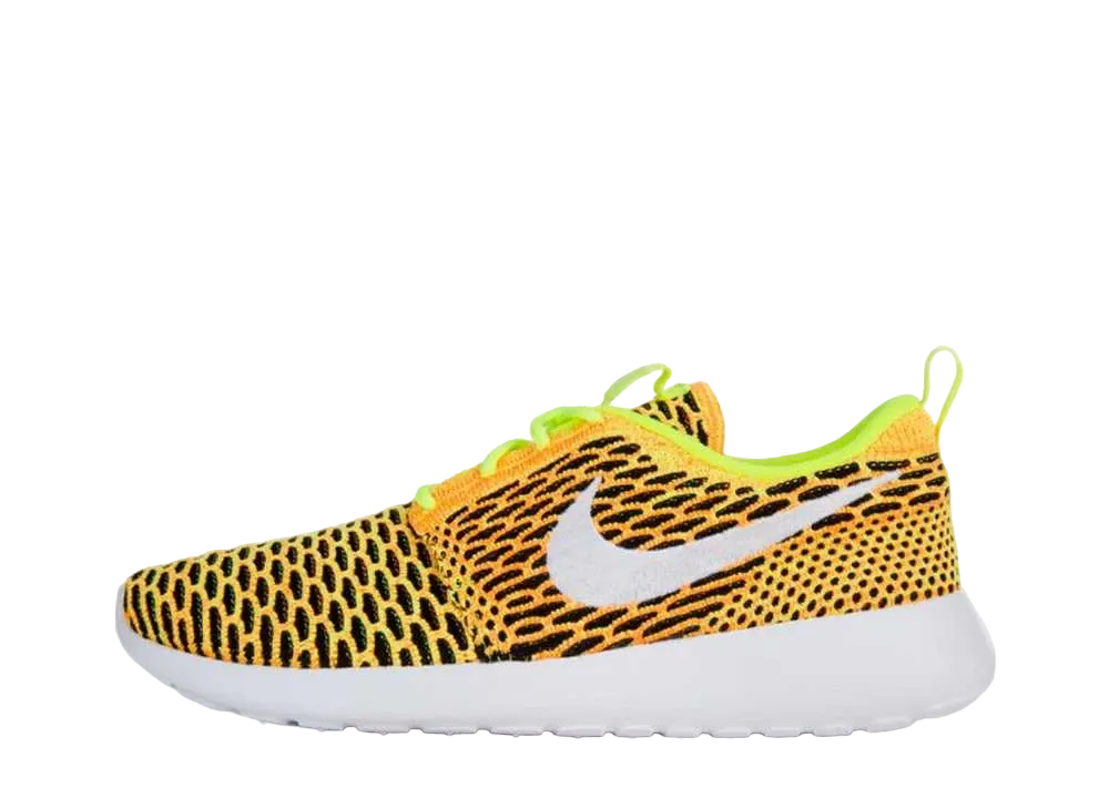 Nike Women's Roshe One Flyknit "Volt/White/Total Orange/Black"