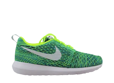 Nike Women's Roshe NM Flyknit QS "Volt/Metallic Silver/Voltage Green"