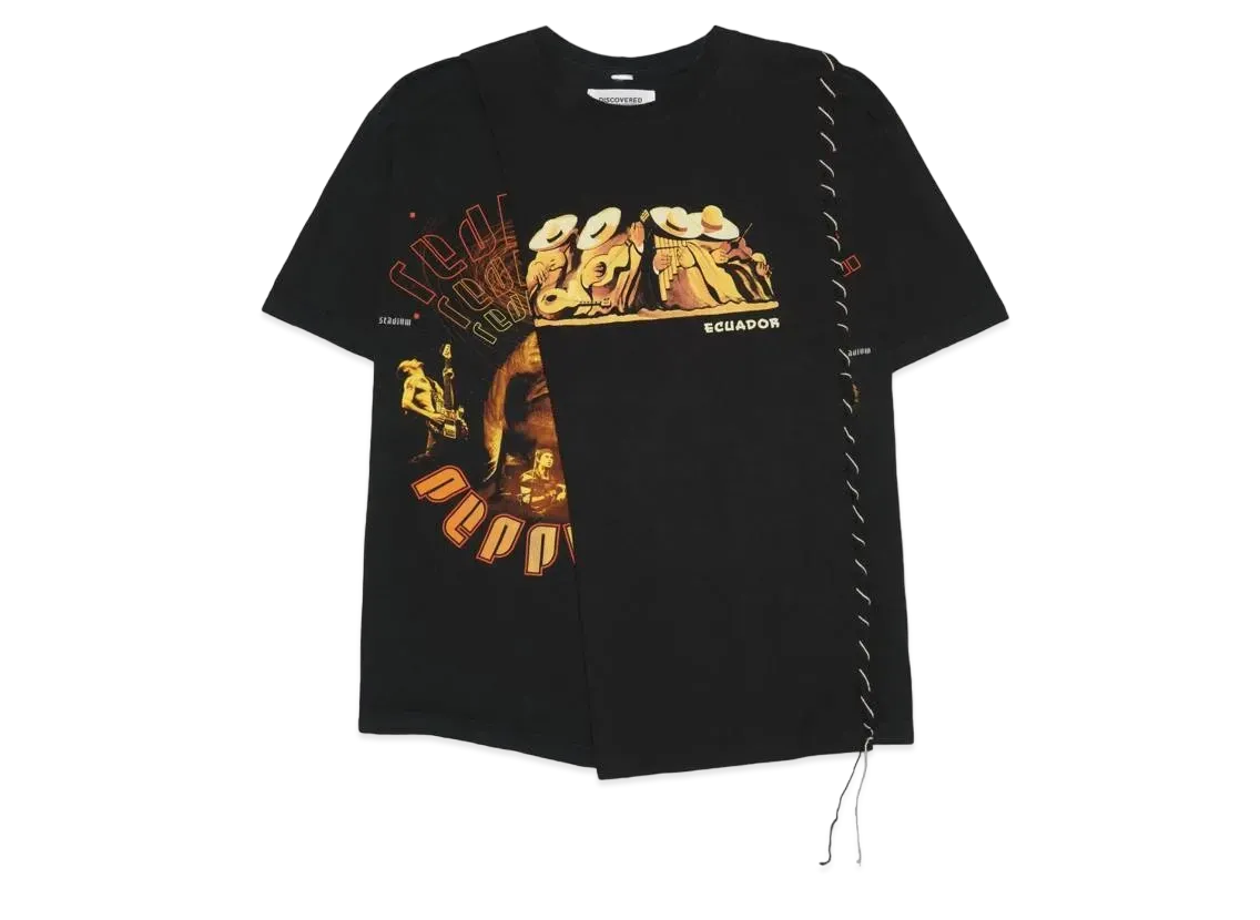 DISCOVERED I Black & WhiteStitch Band Tee HYPE DROP Exclusive "BLACK"