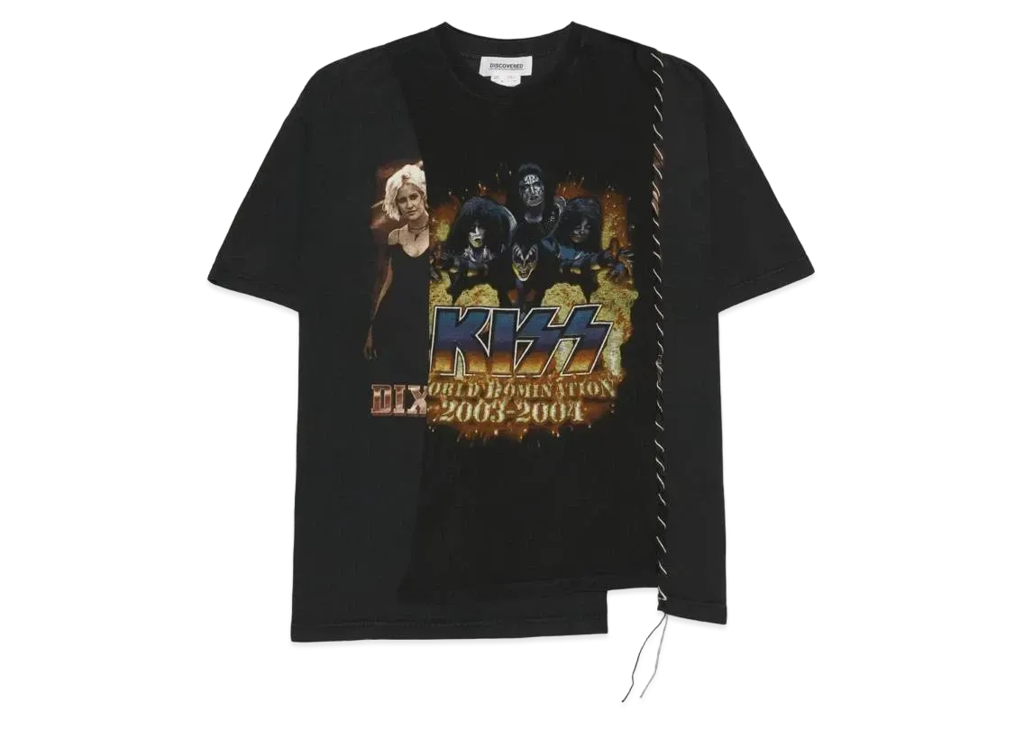 DISCOVERED I Black & WhiteStitch Band Tee HYPE DROP Exclusive "BLACK"