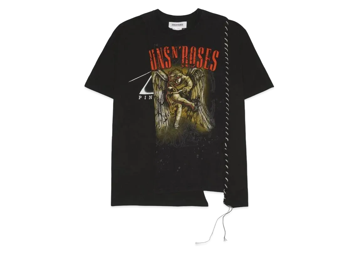 DISCOVERED I Black & WhiteStitch Band Tee HYPE DROP Exclusive "BLACK"