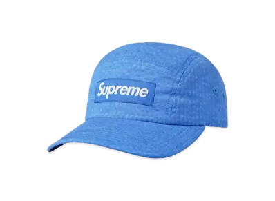 Supreme Washed Seersucker Camp Cap "Blue"