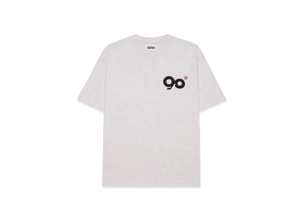 9090 Logo Tee "Heather White"