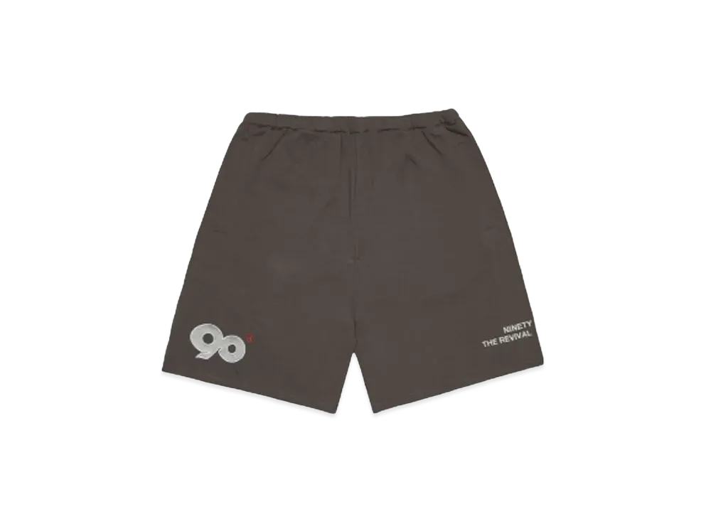 9090 Logo Sweat Half Pants "Charcoal Black"