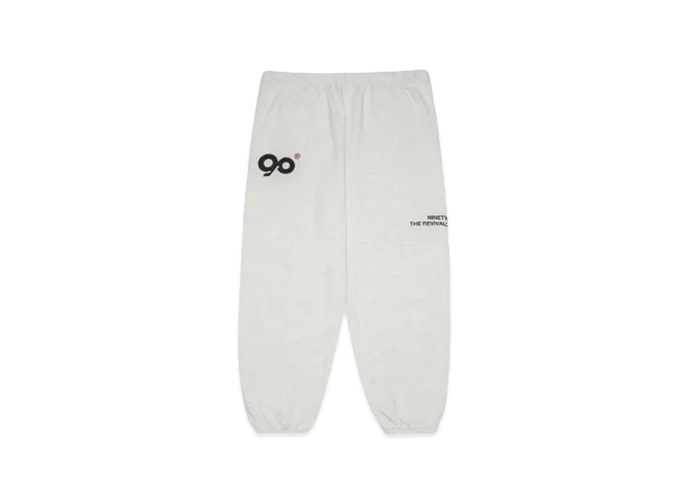 9090 Logo Light Sweat Pants "Heather White"