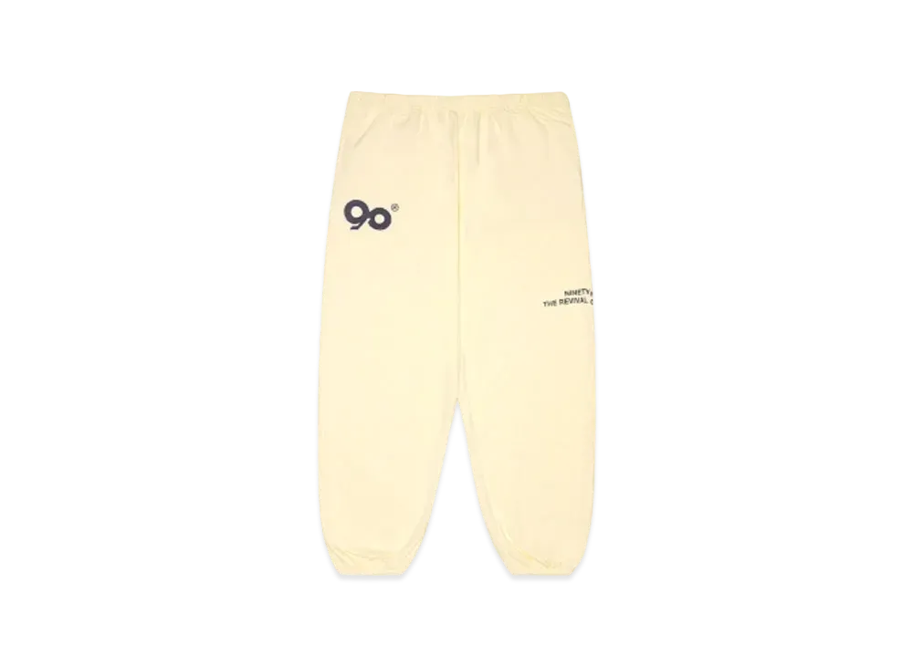 9090 Logo Light Sweat Pants "Cream"