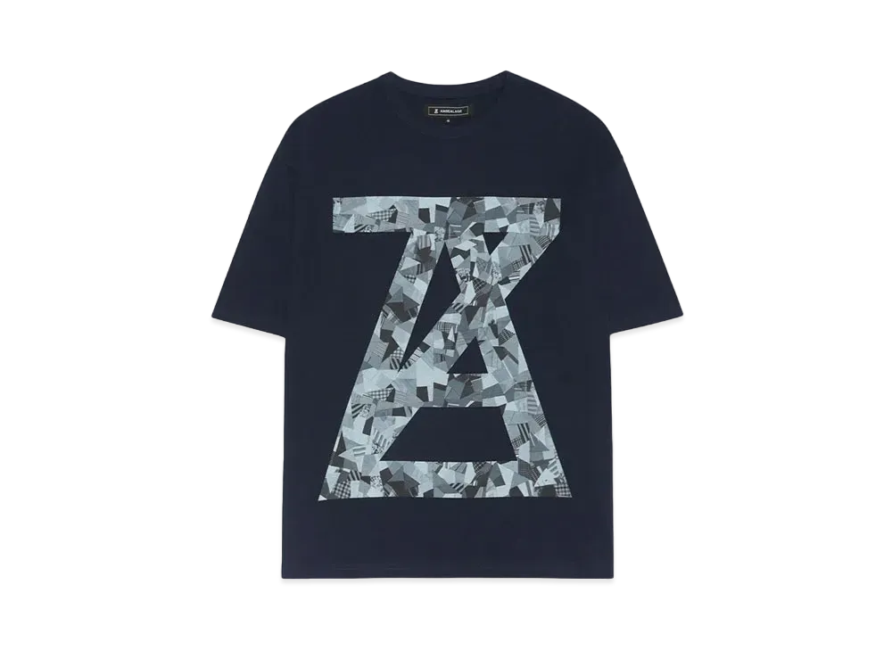 ANREALAGE AZ PATCHWORK PRINT TEE HYPE DROP Exclusive "NAVY"