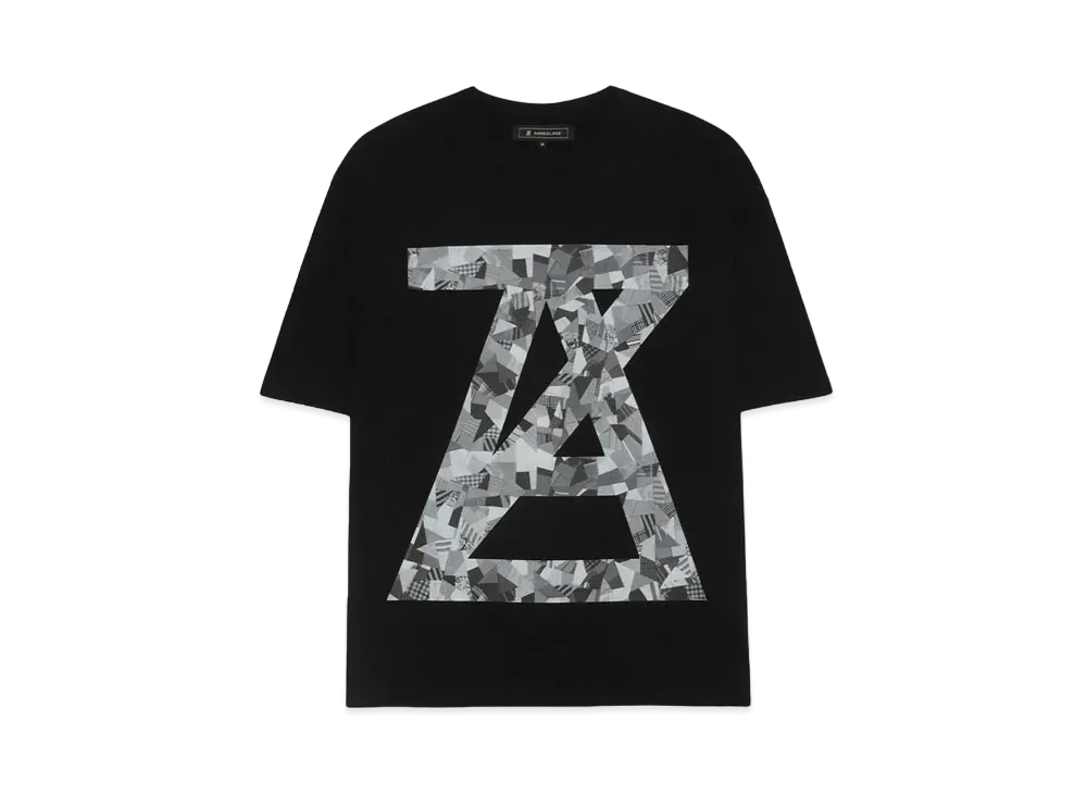 ANREALAGE AZ PATCHWORK PRINT TEE "BLACK"
