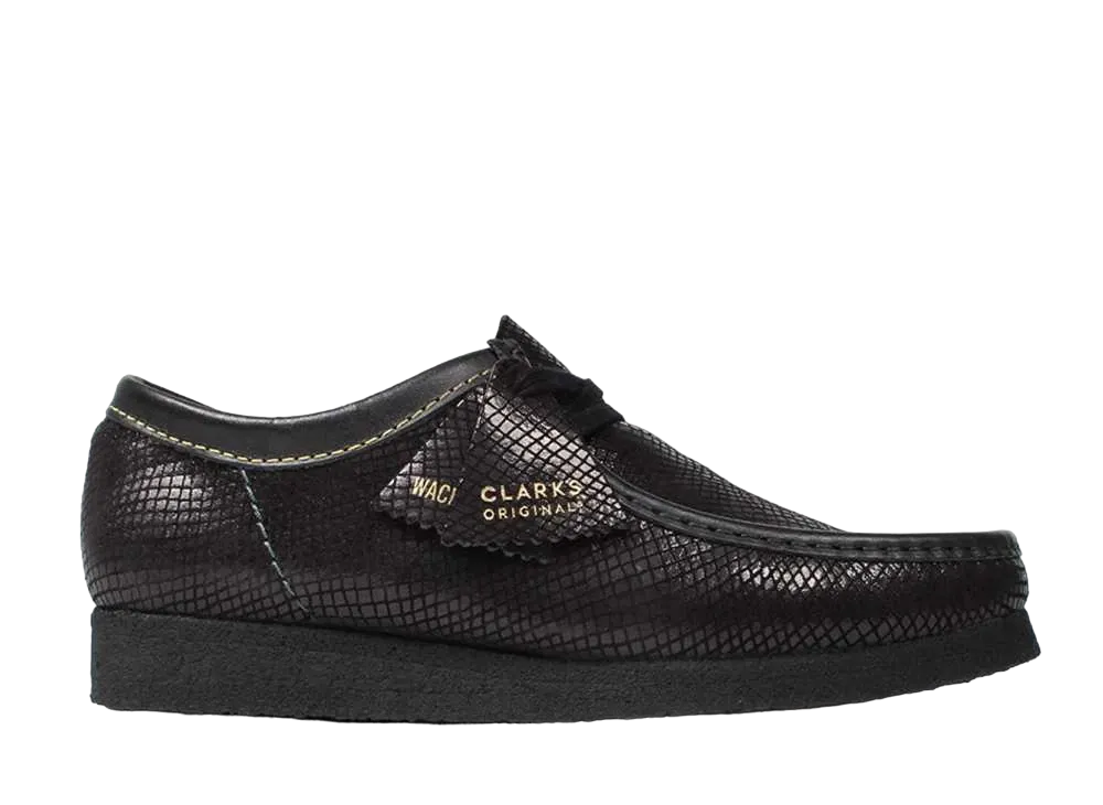 WACKO MARIA × Clarks Wallabee Snake Embossed Leather "Black"