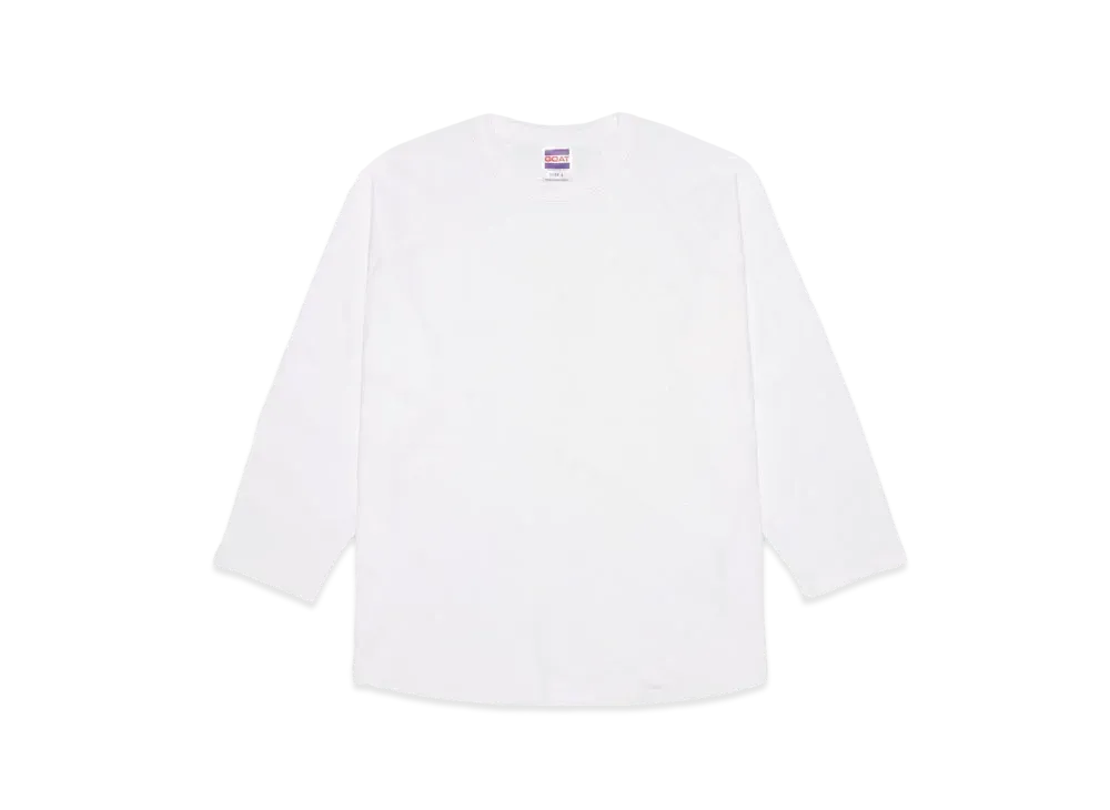 GOAT BASEBALL TEE "WHITE"