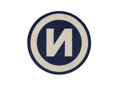 9090 Circle N Logo rug mat "Navy x Ivory"