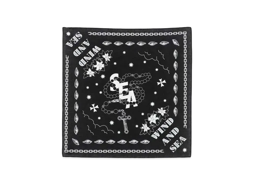 WIND AND SEA x Koichiro Takagi Bandanna "Black"