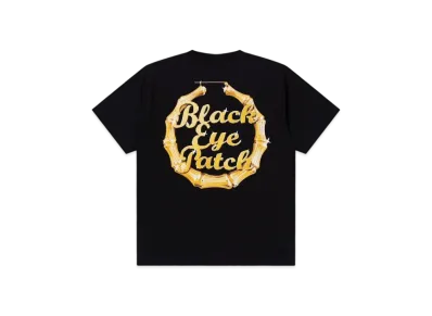 Black Eye Patch Bamboo Hoop Tee "Black"