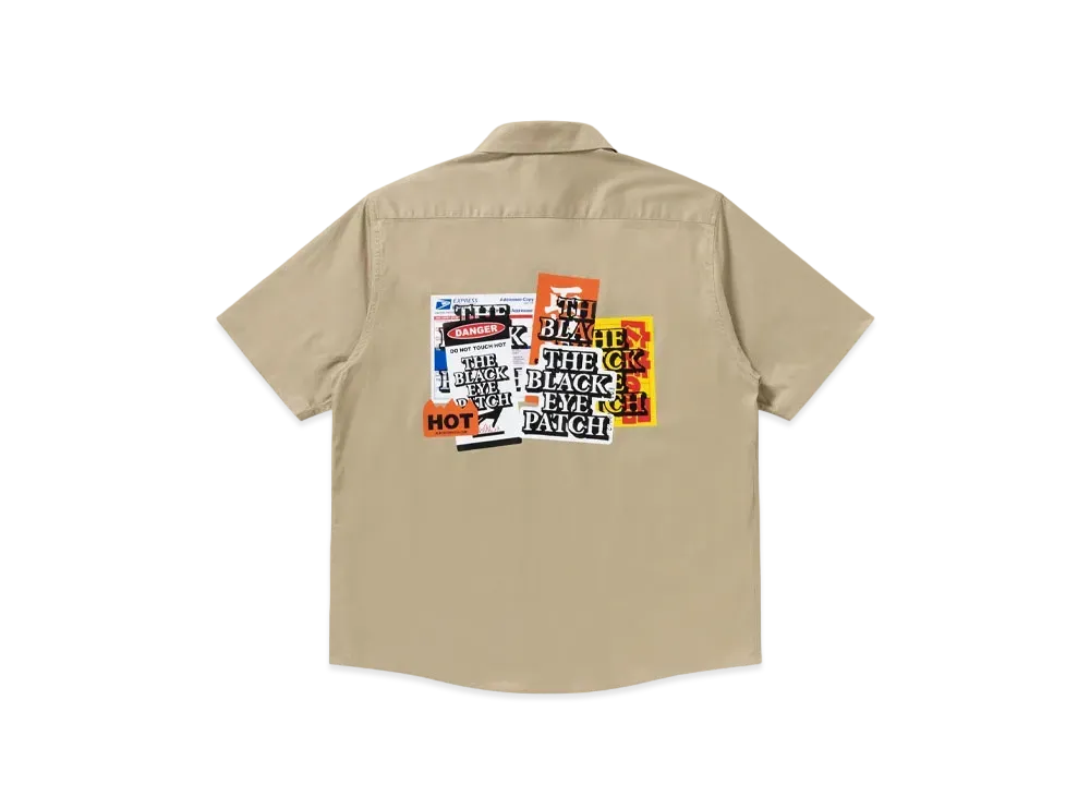 Black Eye Patch Label Pack S/S Work Shirt "Beige"