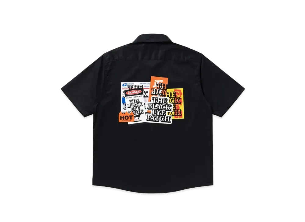 Black Eye Patch Label Pack S/S Work Shirt "Black"