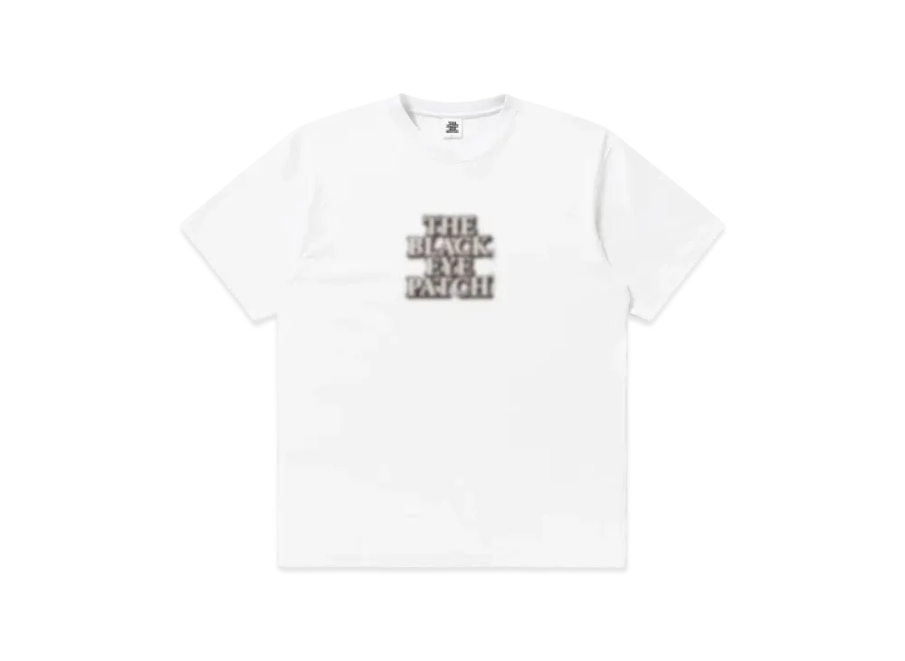 Black Eye Patch Blurred OG Label Tee "White"