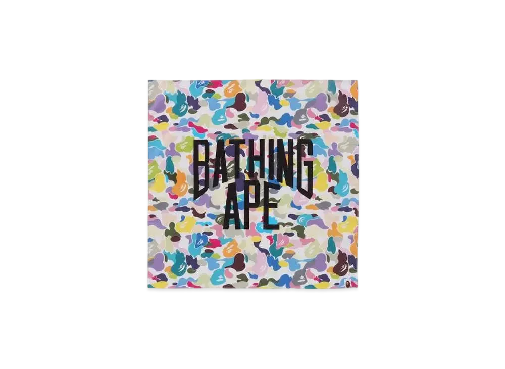 A BATHING APE Multi Camo NYC Logo Bandana "White"