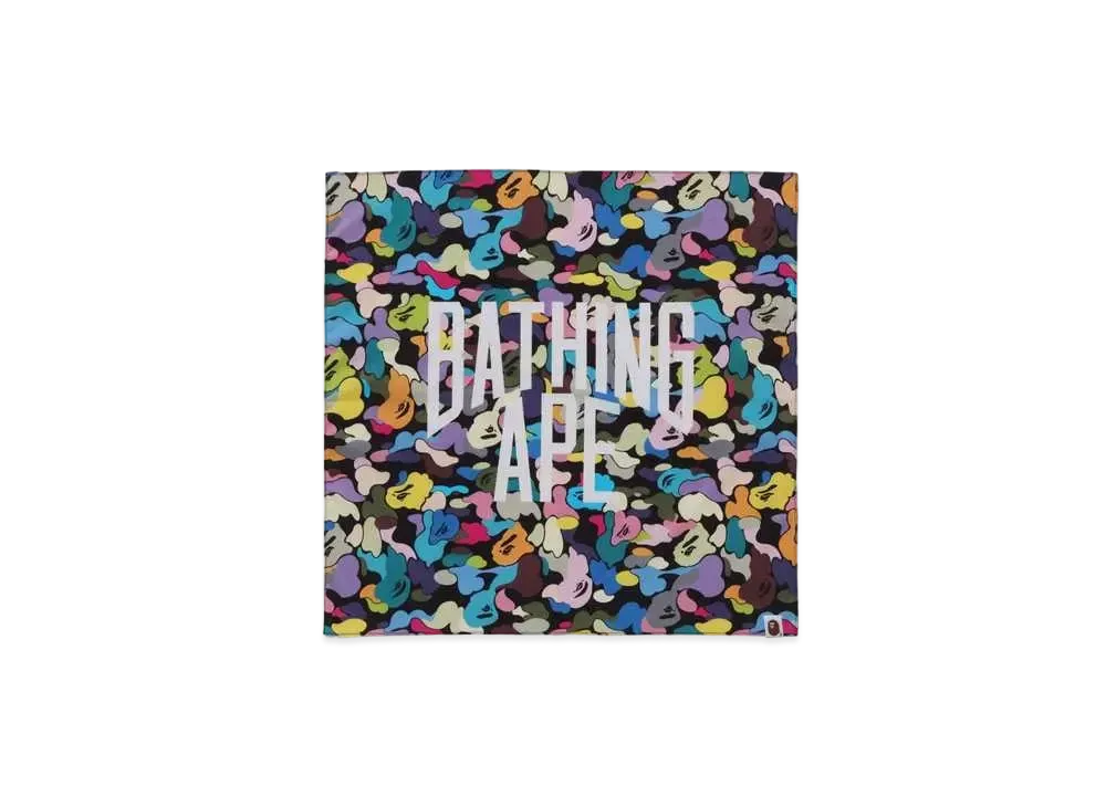 A BATHING APE Multi Camo NYC Logo Bandana "Black"