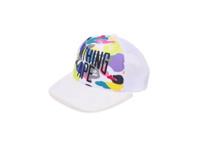 A BATHING APE Multi Camo NYC Logo Mesh Cap "White"