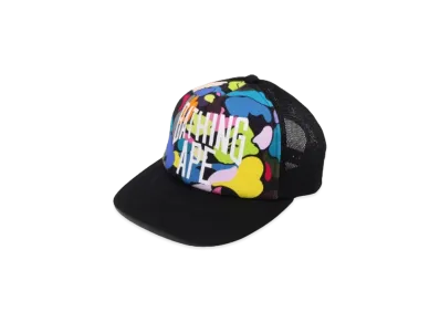 A BATHING APE Multi Camo NYC Logo Mesh Cap "Black"