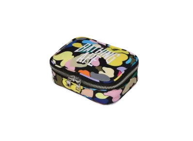 A BATHING APE Multi Camo NYC Logo Amenity Pouch "Black"