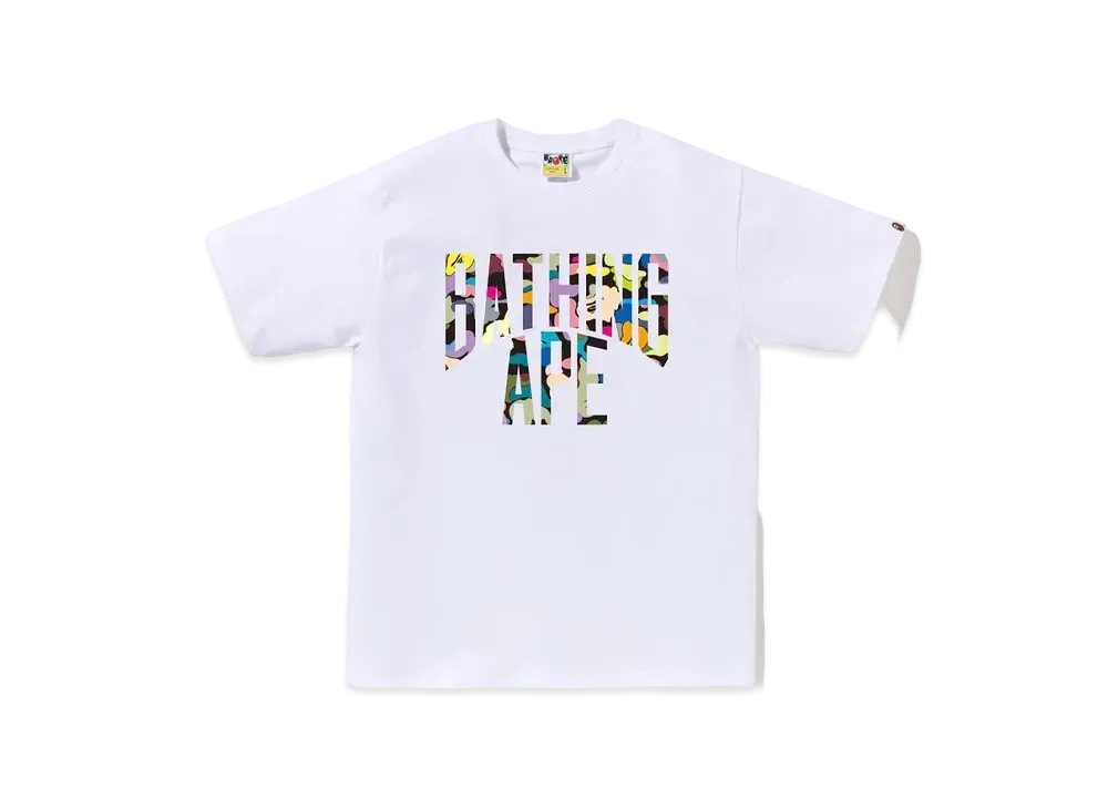 A BATHING APE Multi Camo NYC Logo Tee #2 "White"