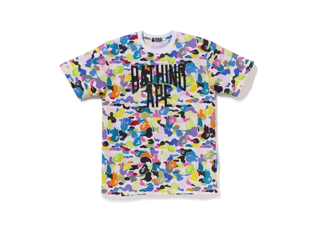 A BATHING APE Multi Camo NYC Logo Tee #1 "White"