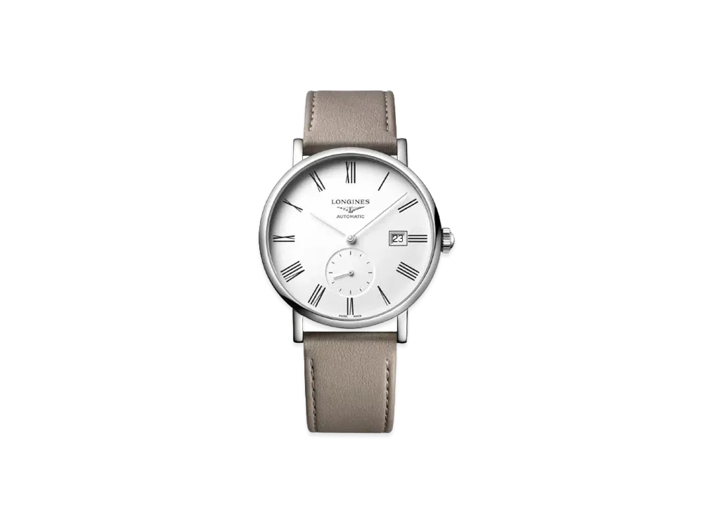 Longines Elegant Collection 39.00 mm "Matte White/Stainless Steel/Beige" L4.812.4.11.2