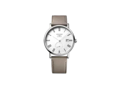 Longines Elegant Collection 39.00 mm "Matte White/Stainless Steel/Beige" L4.812.4.11.2