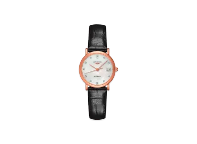 Longines Elegant Collection 27.20 mm "White Mother-of-Pearl/Pink Gold/Black" L4.378.8.87.0