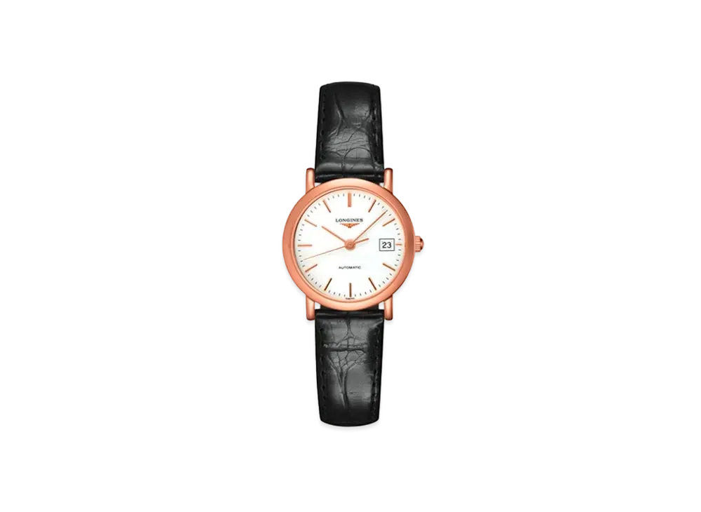 Longines Elegant Collection 27.20 mm "Matte White/Pink Gold/Black" L4.378.8.12.0