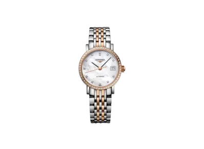 Longines Elegant Collection 29.00 mm "White Mother-of-Pearl/Stainless Steel/Pink Gold" L4.310.5.88.7