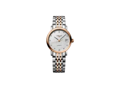 Longines Elegant Collection 25.50 mm "White Mother-of-Pearl/Stainless Steel/Pink Gold" L4.309.5.88.7