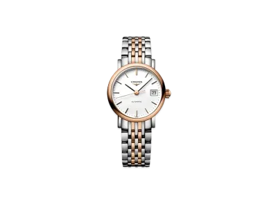 Longines Elegant Collection 25.50 mm "Matte White/Stainless Steel/Rose Gold" L4.309.5.12.7