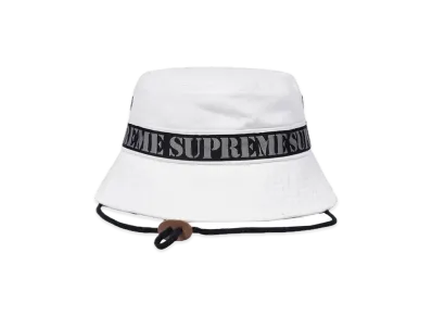 Supreme Stencil Webbing Boonie "White"