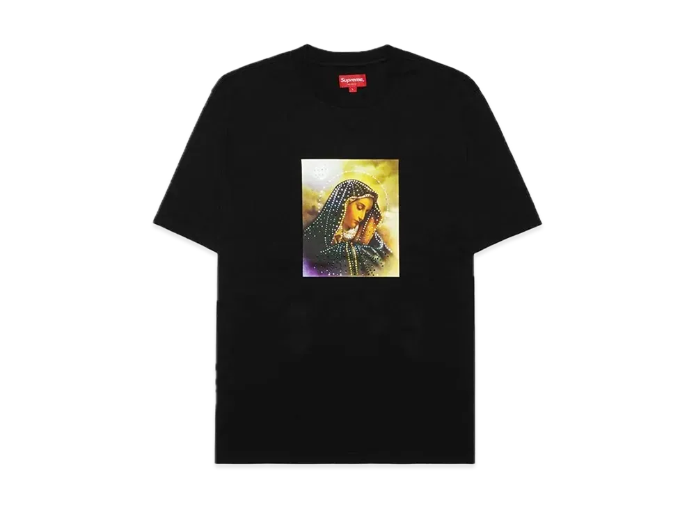 Supreme Mary Rhinestone S/S Top "Black"