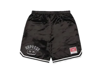 Supreme x Mitchell & Ness Satin Basketball Short "Black"