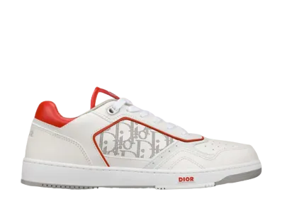Dior B27 Low Top Sneaker Dior Oblique Galaxy Leather "White/Red"