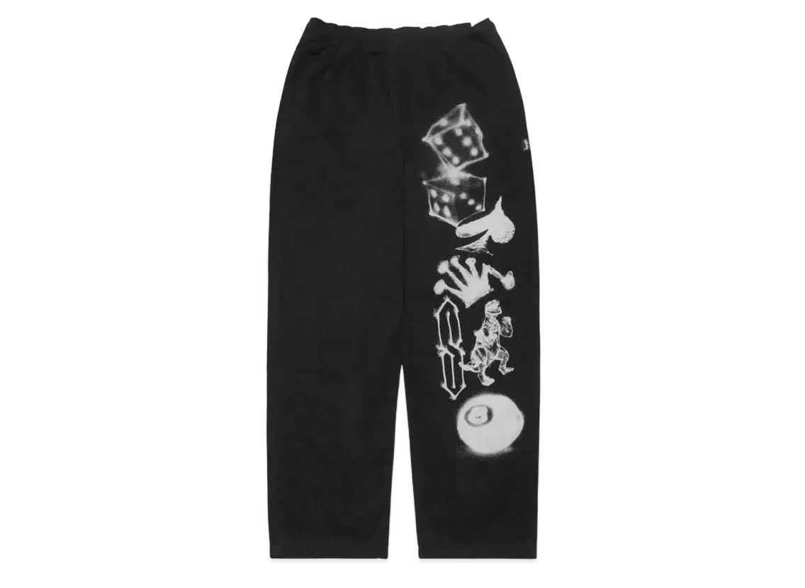 ステューシー エアブラシ アイコン ビーチ パンツ "ブラック"