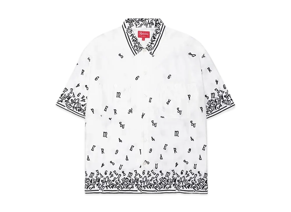 Supreme Nouveau Embroidered S/S Shirt "White"