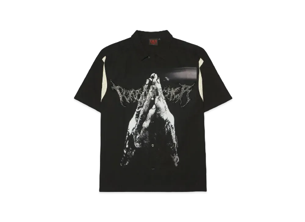 T.C.R PRAYER WIDE FIT BOWLING SHIRTS "BLACK"