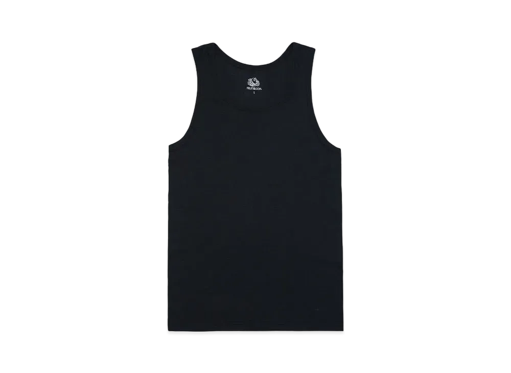 FRUIT OF THE LOOM RIB TANKTOP 3P PACK "BLACK"
