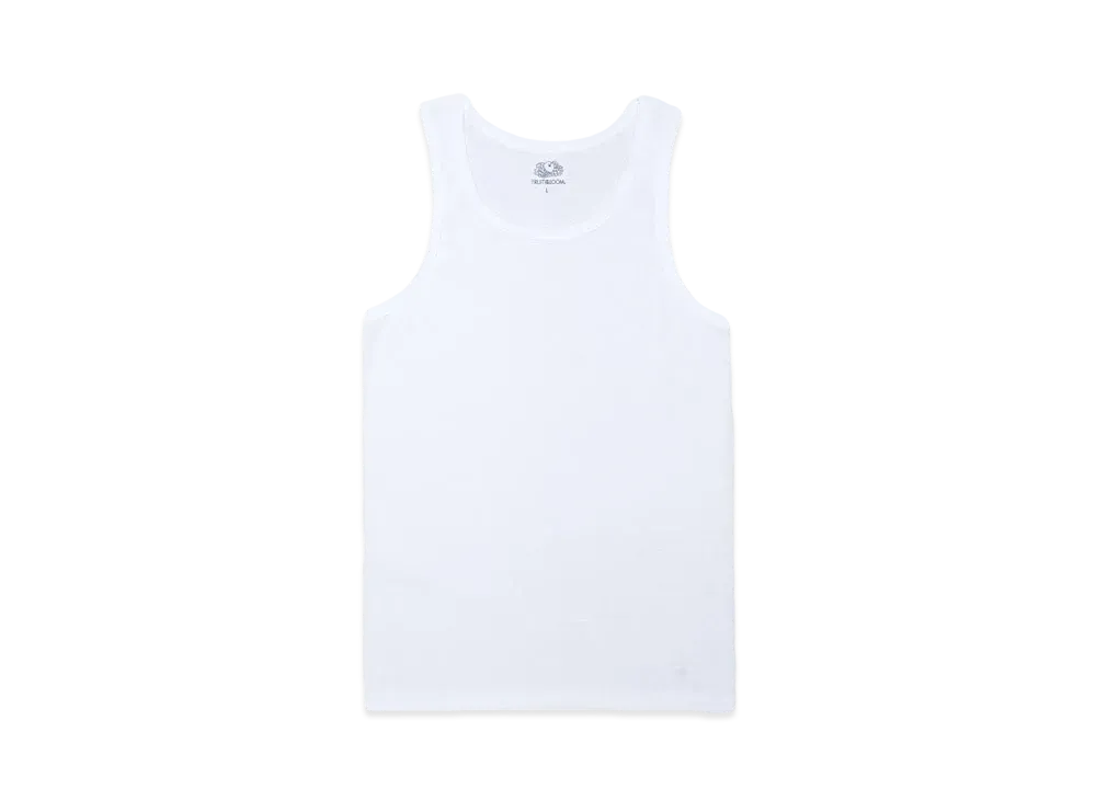 FRUIT OF THE LOOM RIB TANKTOP 3P PACK "WHITE"
