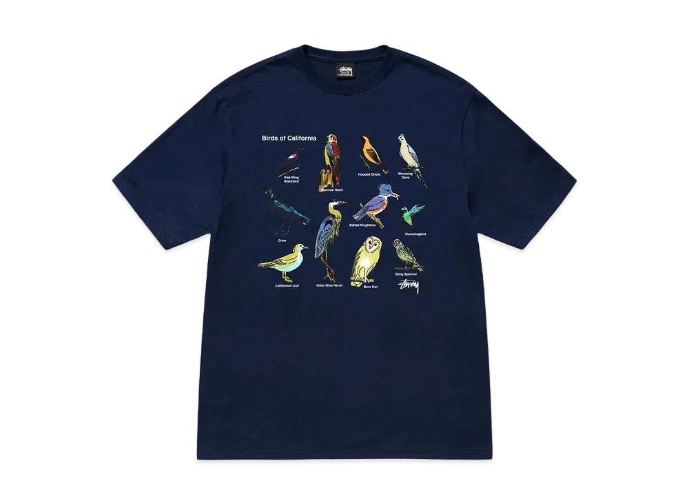 Stussy California Birds Tee "Navy"