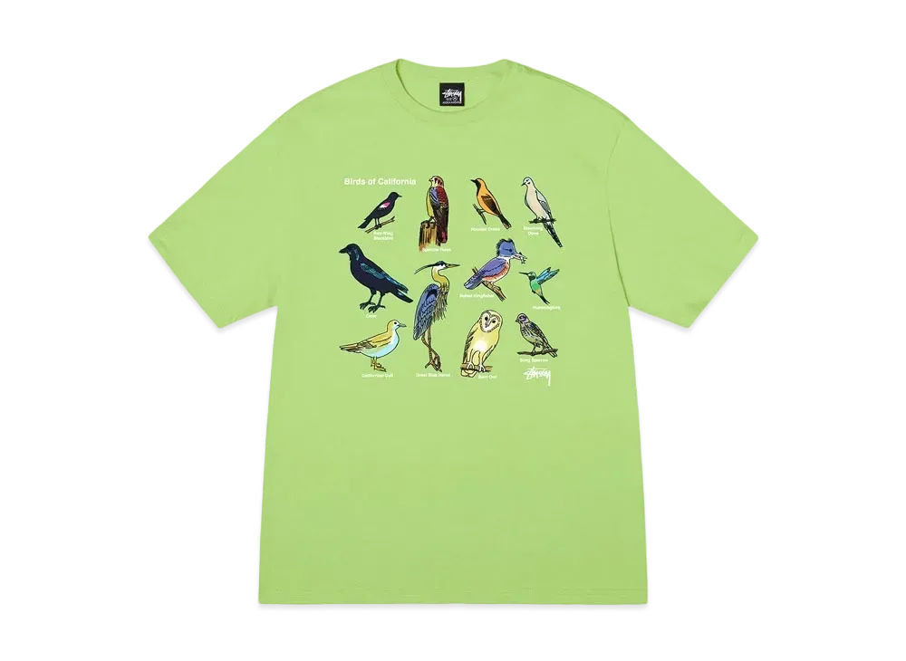 Stussy California Birds Tee "Lime"